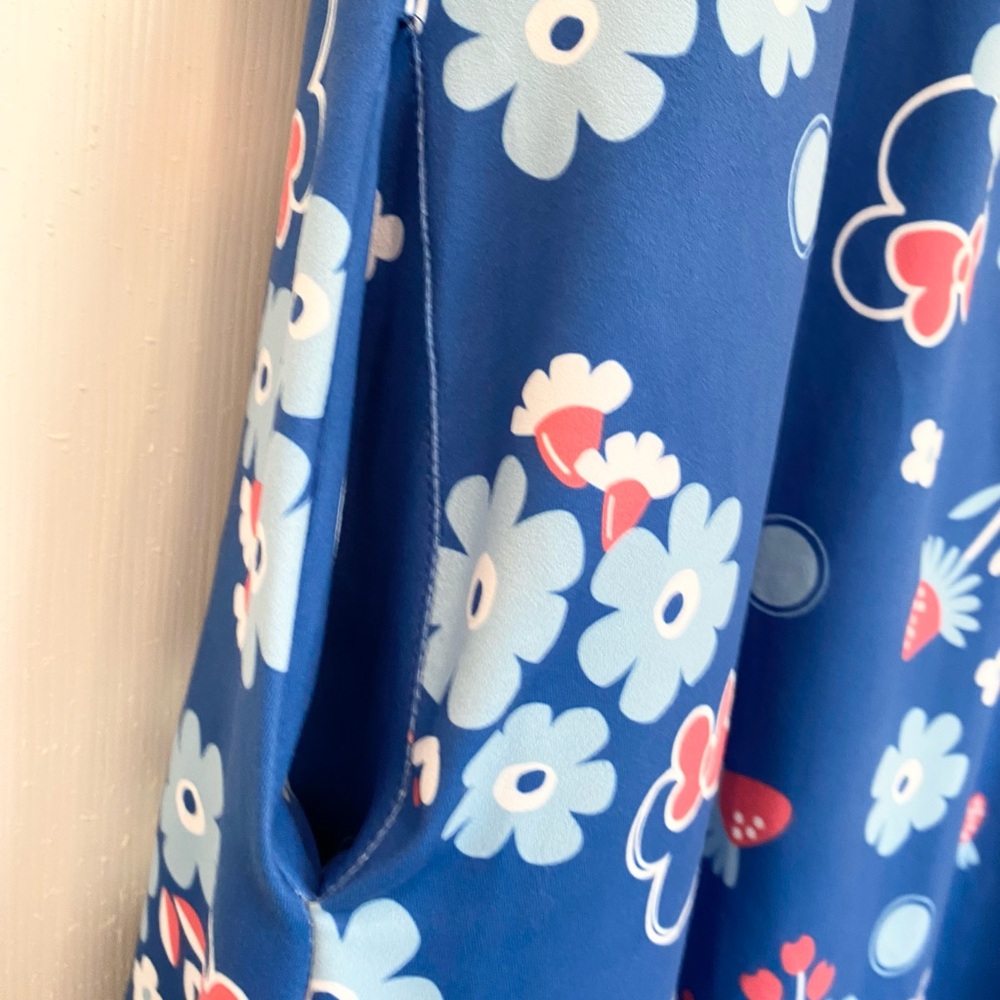 Disney Mickey and Friends Minnie Floral Print Blue Dress - Picture 10 of 11